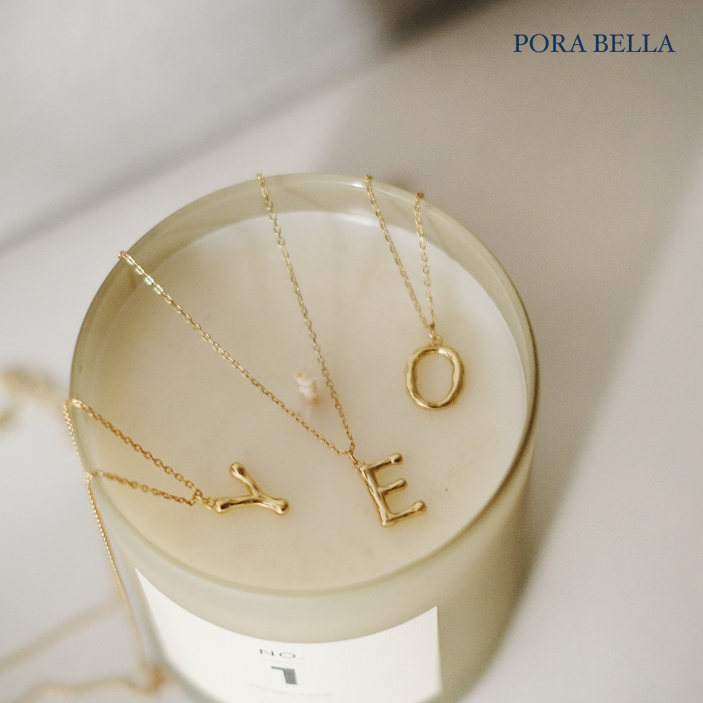 <Porabella>925純銀字母項鍊 英文字母項鍊 告白 姊妹 ins風純銀項鍊 Necklace