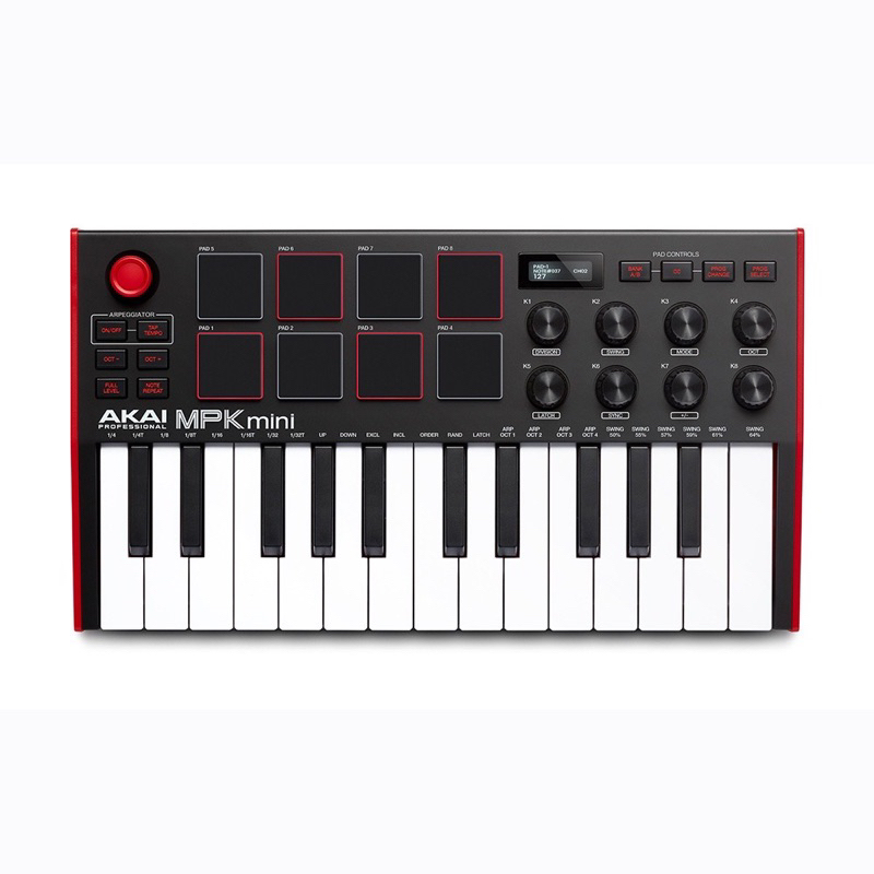 全新品keyboard電子琴 便宜賣 AKAI MPK mini MK3 MIDI 第三代 主控鍵盤控制器