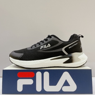 FILA 男生 黑色 舒適 輕量 透氣 運動 慢跑鞋 1-J904X-014