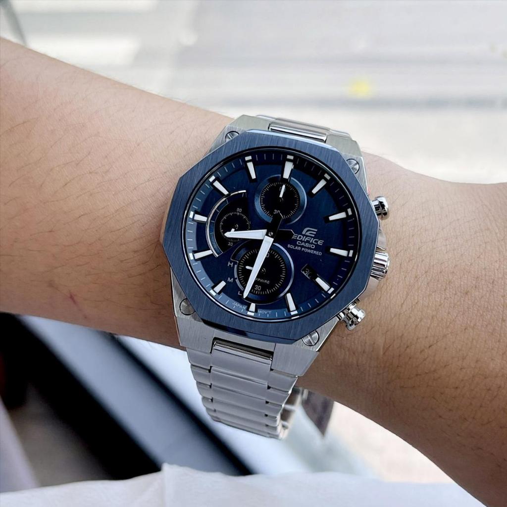 CASIO卡西歐  EDIFICE輕薄太陽能金屬計時腕錶 EFS-S570DB-2A