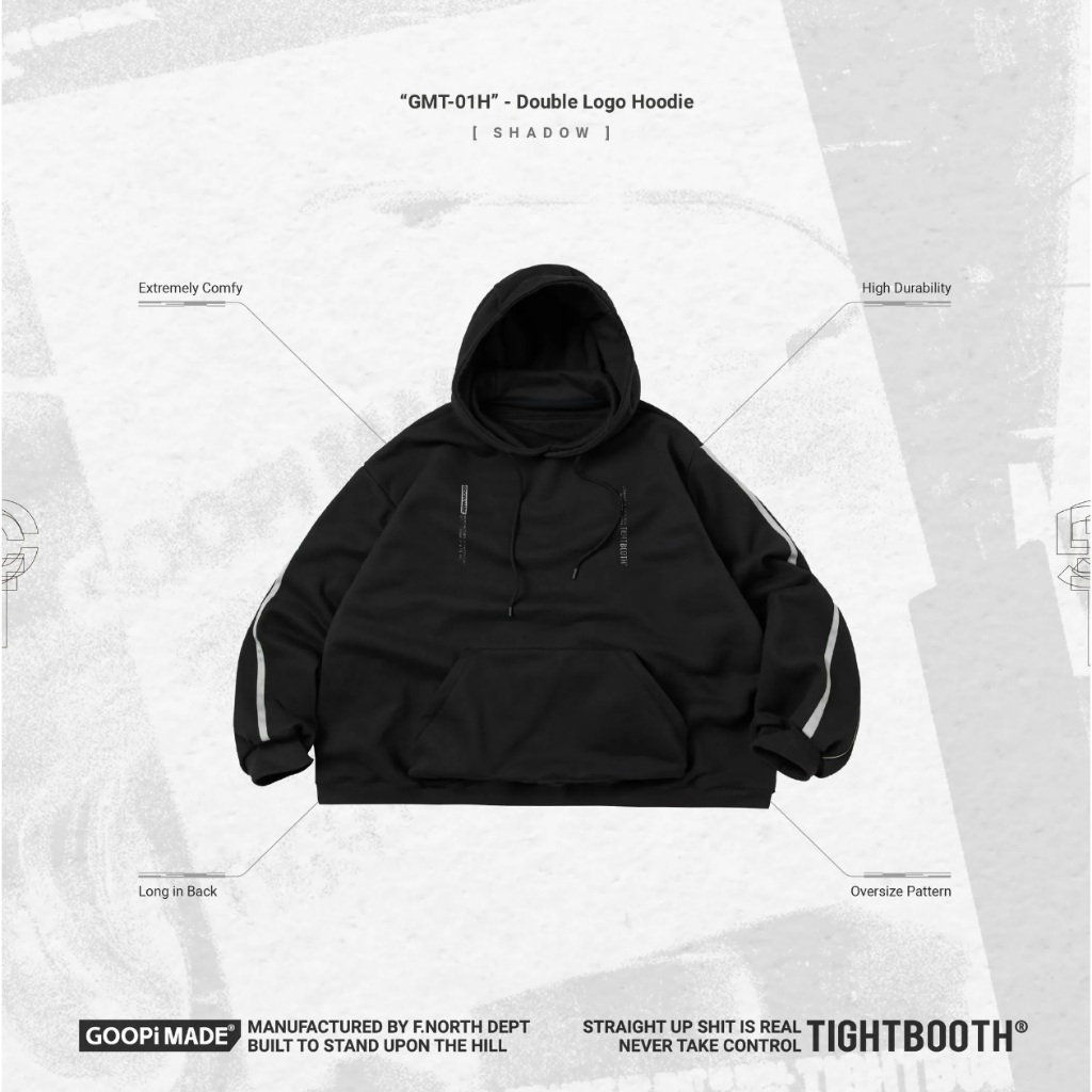 GOOPiMADE “GMT-01H” - Double Logo Hoodie GOOPi