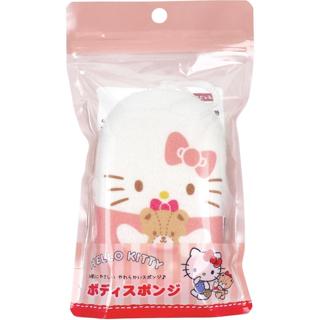 日本進口 Hello Kitty 三麗鷗造型沐浴棉 沐浴海綿 洗澡海綿