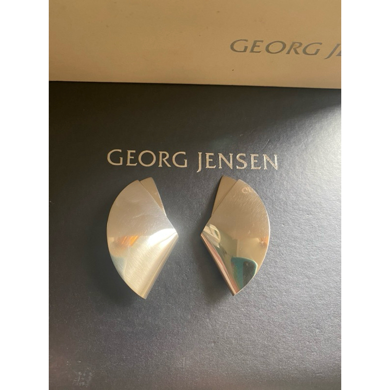 Georg Jensen喬治傑生GJ#200 丹麥製 設計師款 夾式耳環