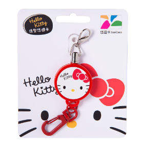 三麗鷗伸縮拉繩造型悠遊卡-Hello Kitty