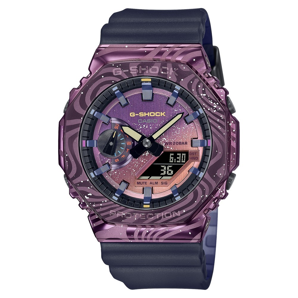 G-SHOCK / GM-2100MWG-1A /卡西歐 CASIO [官方直營] 八角形錶圈紫色離子IP鍍膜