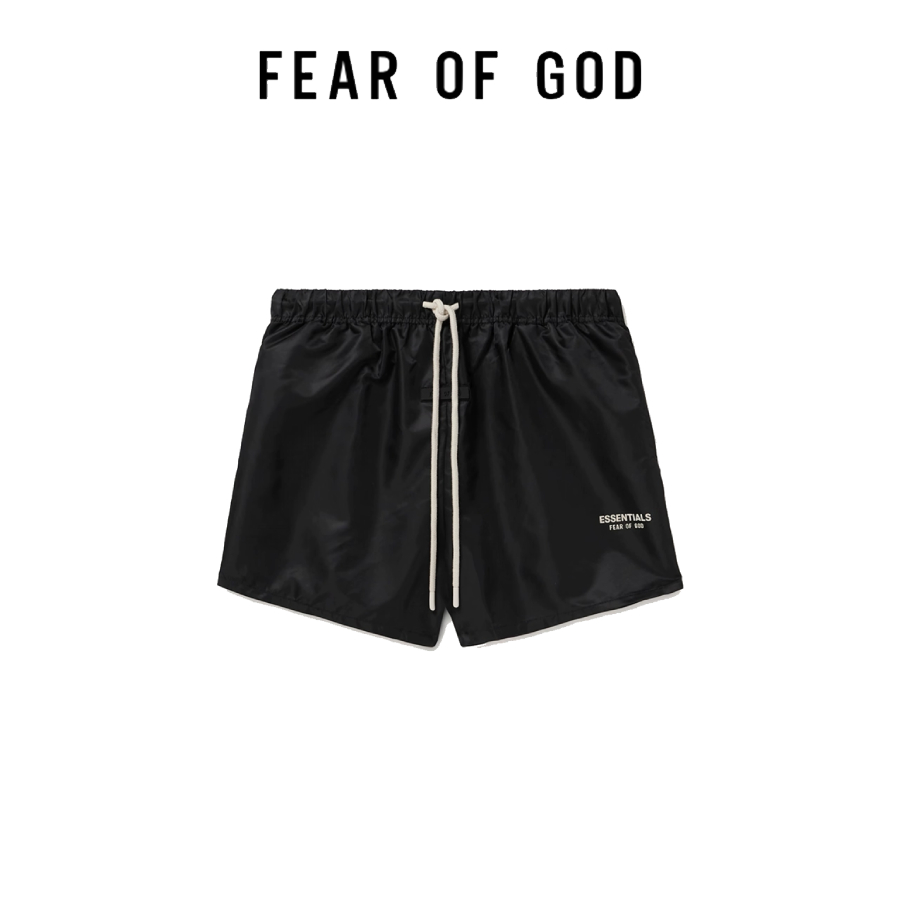 【Mr.W】ESSENTIALS FEAR OF GOD FOG 小logo字母 尼龍休閒寬鬆抽繩短褲 oversize