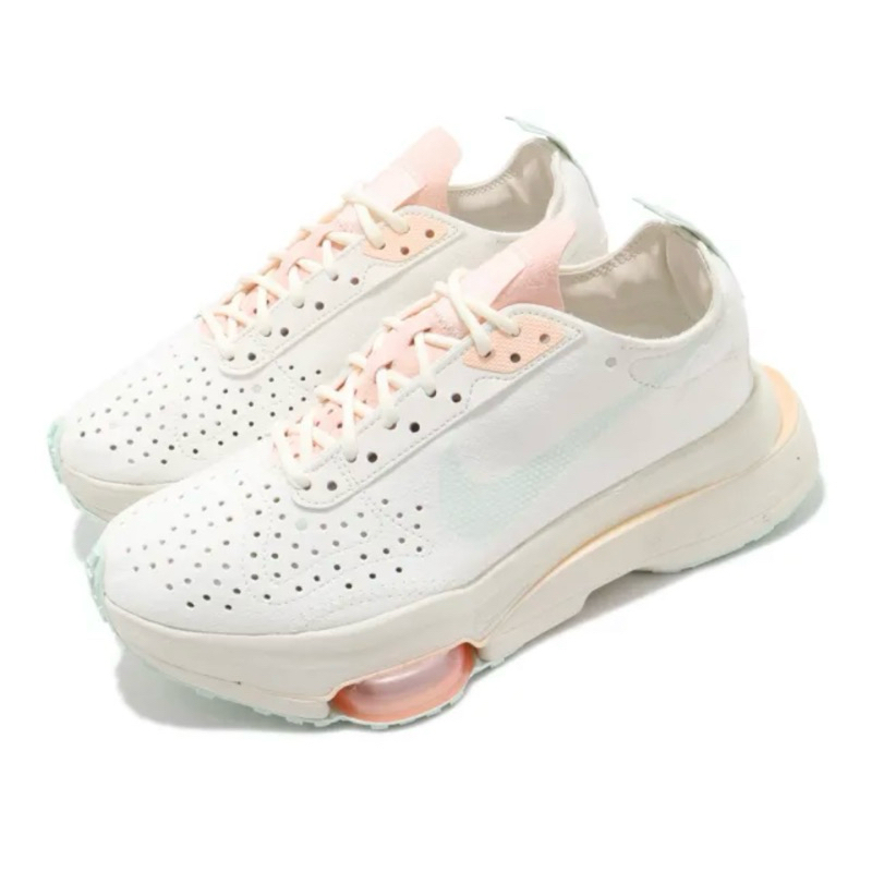Nike air zoom-type n.354網美鞋 23號白*粉紅 (沙色）氣墊 增高 結構鞋