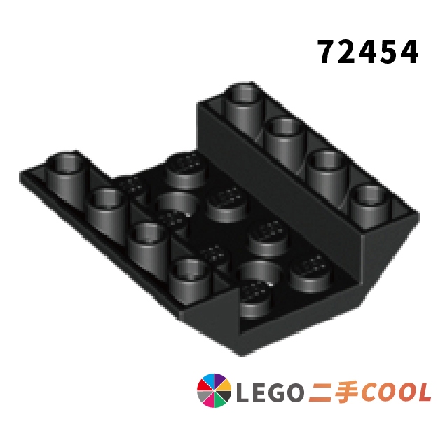 【COOLPON】正版樂高 LEGO【二手】反斜磚 Inverted 45 4x4 雙反斜 72454 船艙 黑色