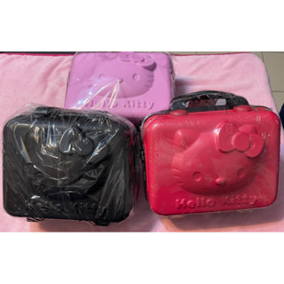 Hello Kitty 14吋密碼鎖硬殼 外出箱 化妝箱(黑色)