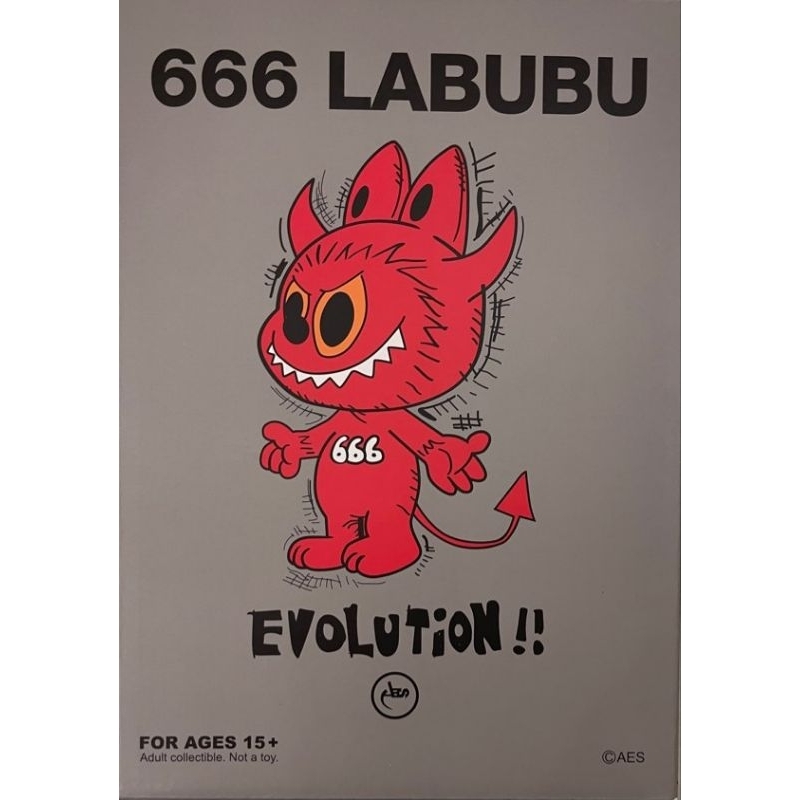labubu 666 特別版 全新 Aes x KASING LUNG x HUMAN 666 小鬼 alien 全紅