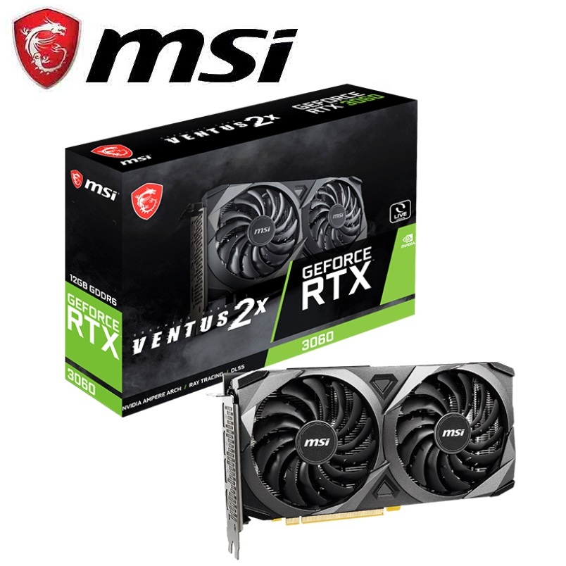 現貨】全新 MSI 微星 RTX3060 VENTUS 2X 12G OC 顯示卡 雙風扇 超頻【公司貨享保固