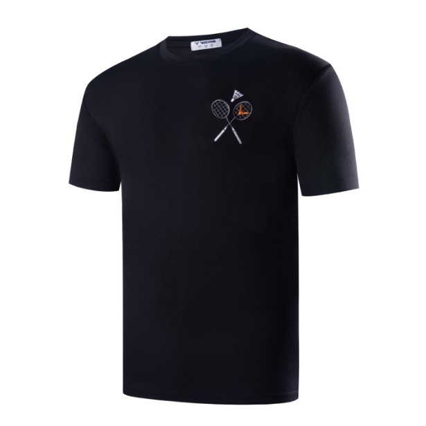 五羽倫比 VICTOR 勝利 T-2306 C 黑 羽球上衣 羽球服 T-Shirt 短袖 T恤 中性款 羽球刺繡 羽球