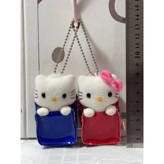 kitty & dianel 2002日本 早期 絕版 絨毛娃娃吊飾掛件組（2個一對）
