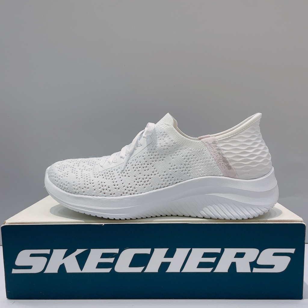 SKECHERS ULTRA FLEX 3.0 女生 白色 針織網布 透氣 舒適 瞬穿 休閒鞋 896211WHT