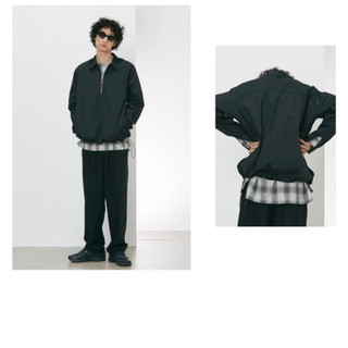 LIFUL PULLOVER HALF ZIP SHIRT black