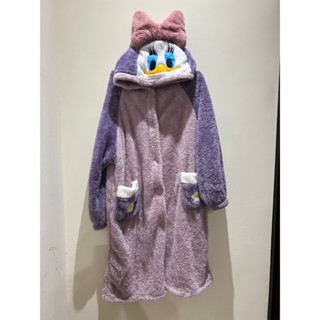 法蘭絨睡衣、迪士尼法蘭絨連帽睡袍、冬天女生加絨加厚睡衣、可愛保暖居家服、唐老鴨黛西甜美少女家居服絨毛服