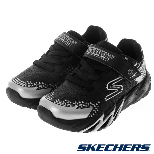 SKECHERS 童鞋 男童系列燈鞋 FLEX-GLOW BOLT - 400138LBKSL