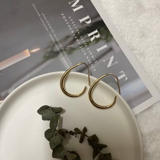 【W.W Studio】全新現貨 歐美金屬耳環 高級極簡風 水滴型耳環 韓系金屬冷淡風 ins風