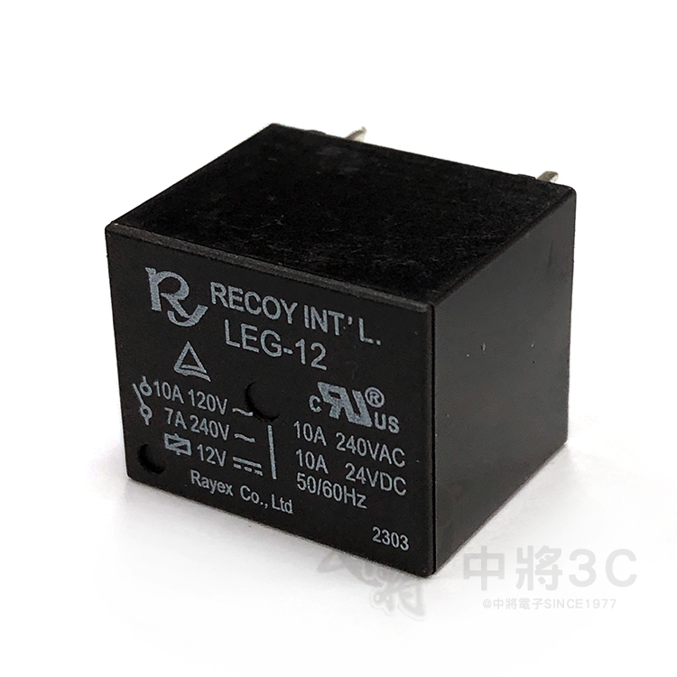 【中將3C】 LEG-12  5腳繼電器 RELAY 12V .RE-RA/1210