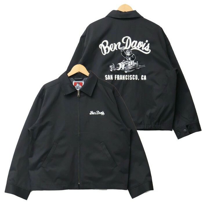 BEN DAVIS 24380003-01 WORKAHOLIC JACKET 鏈條刺繡 夾克 外套 (黑色) 化學原宿