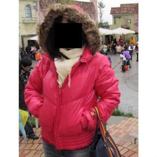 M只穿一次A款BOBSON英格蘭/學院風/外套/保暖 B款BIG TRAIN桃紅連帽羽絨衣/連帽/外套/短版款/口袋