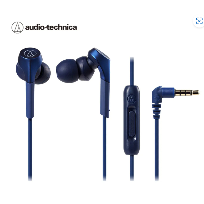 二手 鐵三角 ATH-CKS550XiS 智慧型用重低音耳塞耳機 藍色