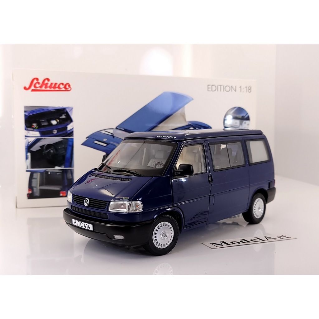 【模型車藝】1/18 Schuco VW T4 Westfalia California Camper T4b露營車 藍