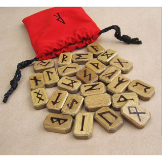 【全新現貨】Lo Scarabeo 原木盧恩符文石(Wooden Runes)～義大利聖甲蟲公司出版