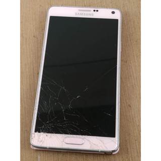 螢幕破裂 三星 SAMSUNG Galaxy Note4 SM-N910U 粉 故障機/零件機 Note 4