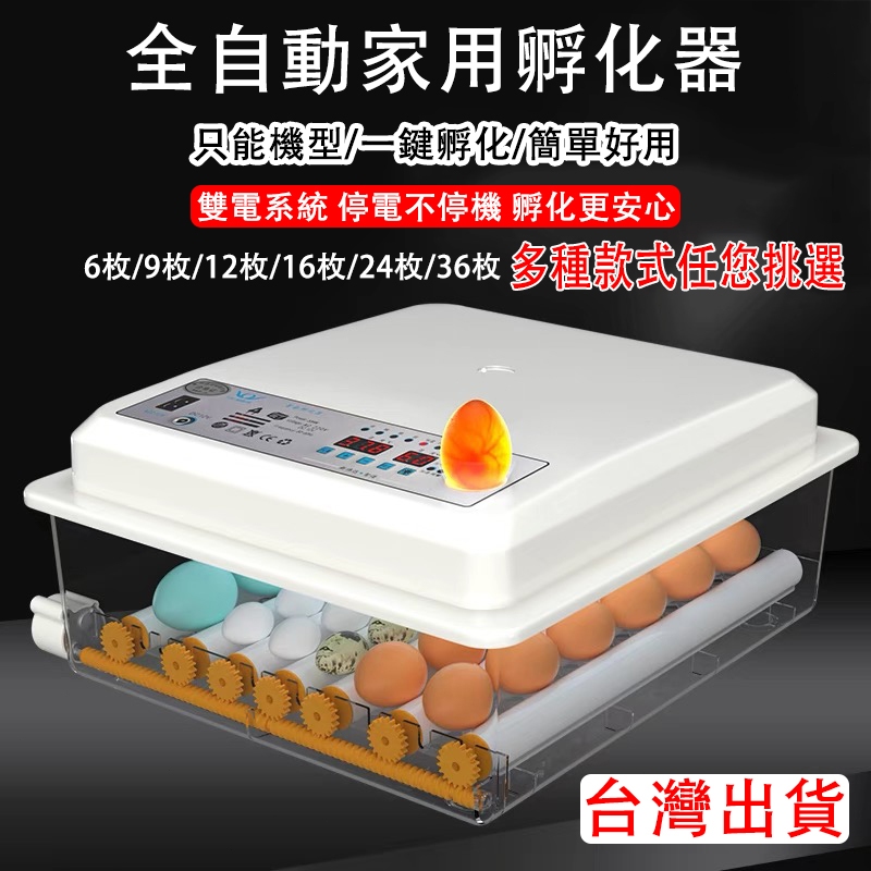 免運 台灣24h出貨 110V孵化機小型家用孵蛋器 智能雞鴨鵝鴿子孵化器 全自動小雞雞蛋孵化機 孵蛋器 雙電源孵化器