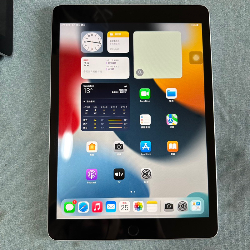 iPad 9 64G WiFi版 銀 無傷 功能正常 二手 平板 10.2吋 ipad9 A2602 9代 台中