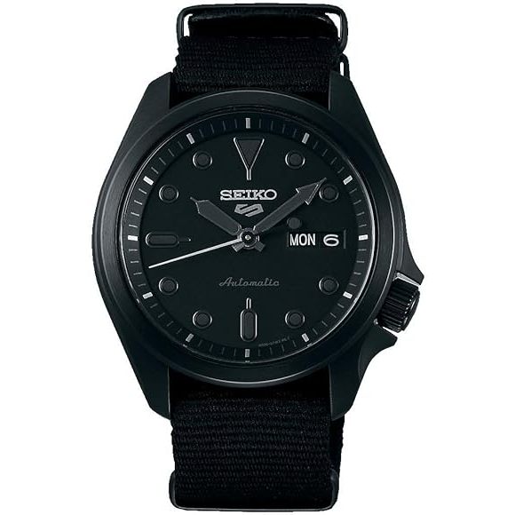  SEIKO精工5 Sports自動機械手上弦黑帆布錶-黑面40mm(SRPE69K1)