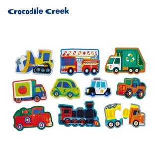 【 美國 Crocodile Creek 】形狀認知桶裝拼圖-交通工具