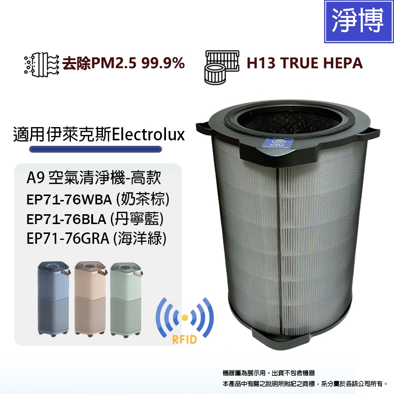 適用Electrolux伊萊克斯Pure A9.2高款29坪EP71-76WBA 76BLA 76GRA高效HEPA濾網