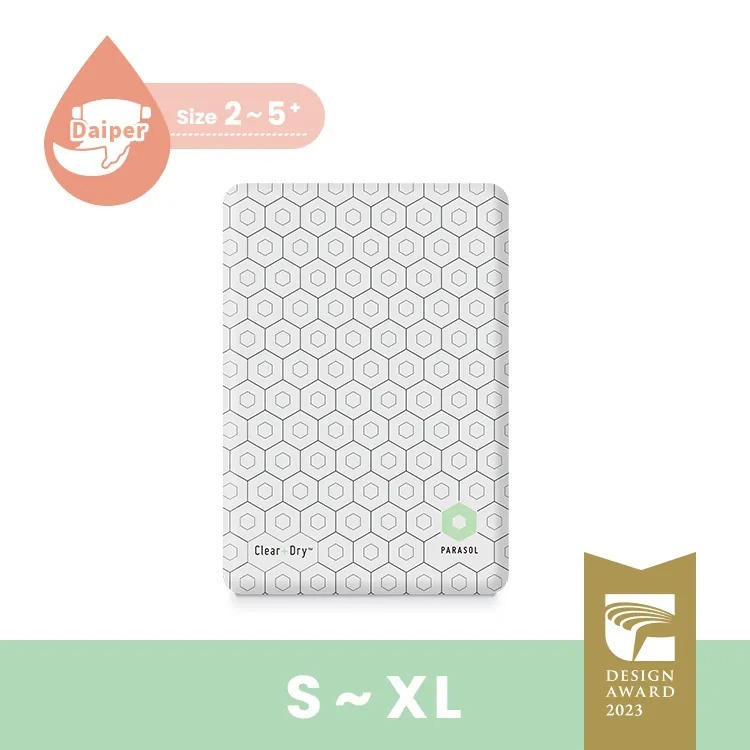 Parasol Clear + Dry™ 新科技水凝尿布 S-XL
