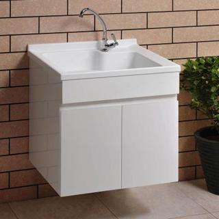 60cm 實心人造石洗衣槽附活動式洗衣板發泡板浴櫃