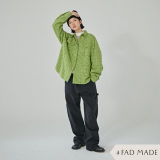 AFAD MADE- 格紋不對稱口袋襯衫【21010251】
