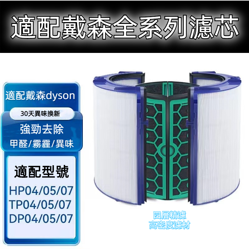 適配 DYSON 戴森空氣清淨機 HEPA濾心 濾網 活性碳 過濾器 TP04/DP04/HP04/HP05/TP05