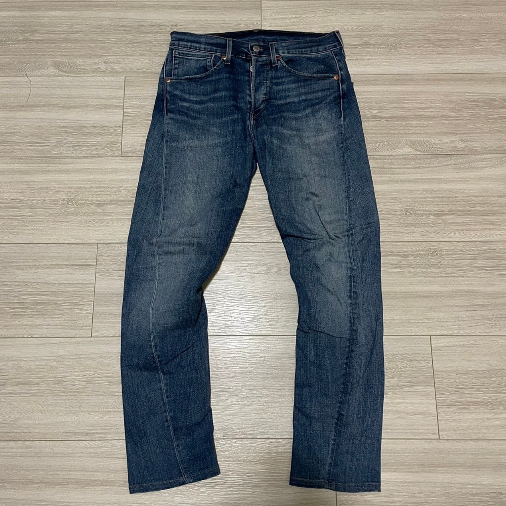 LEJ Levi's levis 502 72775-0014 W28 L32 深藍刷色上寬下窄牛仔褲 512