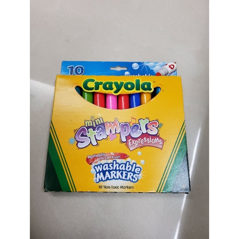 Crayola washable Markers  印章筆 繪兒樂超乾淨可水洗印章筆 (2支優惠50）二手