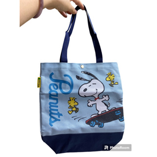 朵朵家🌹Snoopy peanuts 購物袋 手提袋 包包 買菜袋 方便袋 便當袋 史努比 藍色 花生漫畫