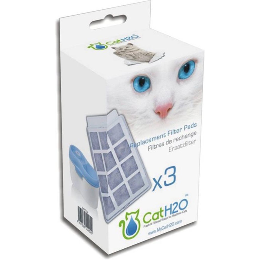 ♡犬貓大集合♥️Dog&amp;Cat H2O 有氧濾水機活性碳棉-犬貓《3入/盒》除臭活性碳濾棉 過濾片 濾心