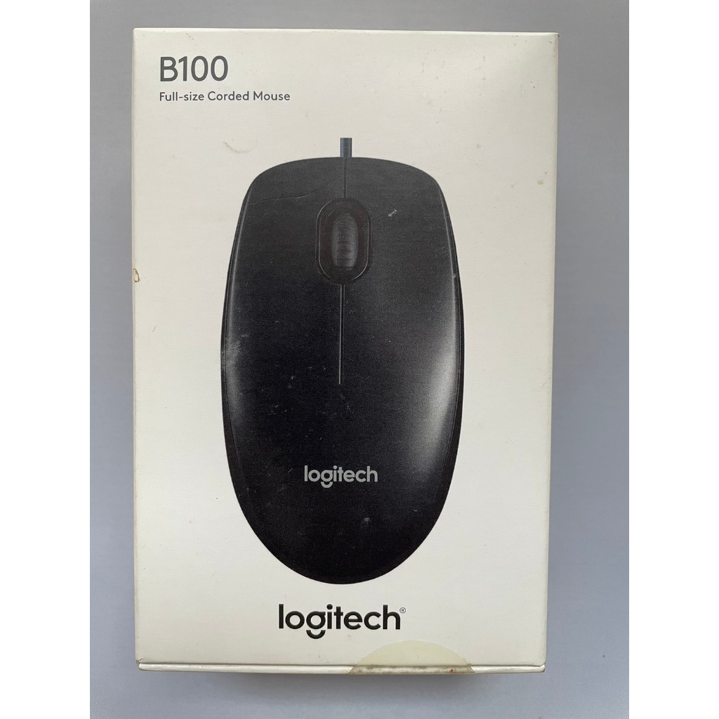 全新-Logitech 羅技B100 USB有線滑鼠 有線光學滑鼠