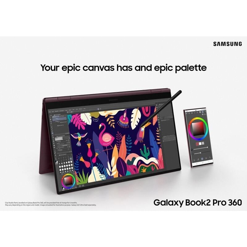 13.3吋2合1筆電+平板: 螢幕可翻轉360度《台北快貨》三星Galaxy Book2 Pro 360