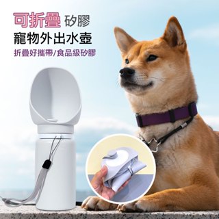 【臺灣現貨】寵物水碗 寵物外出水壺 寵物水瓶 寵物矽膠 寵物外出摺疊杯 狗外出水壺 狗喝水 貓喝水 狗折疊碗 福媽寵物