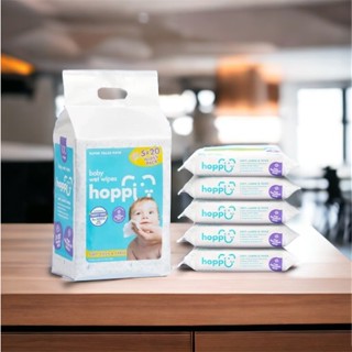 (箱購)Hoppi 嬰兒純水濕紙巾20抽/包 / 每箱25包 敏感肌適用 純EDI水加厚潔膚柔濕巾