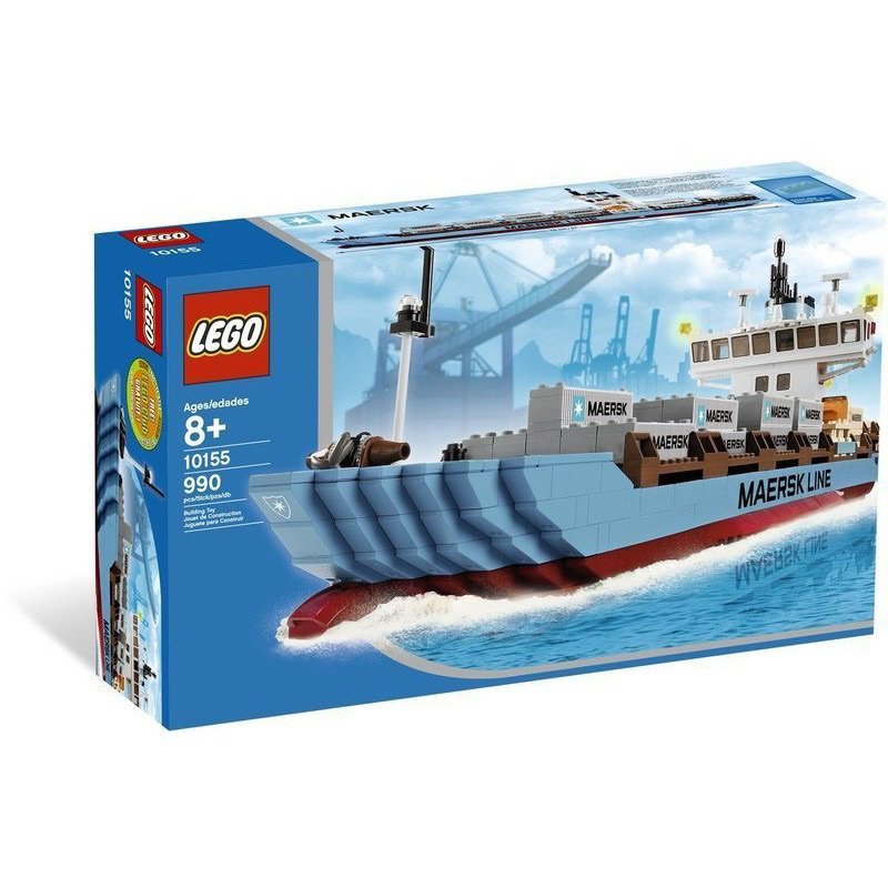 【台中翔智積木】輕盒損 LEGO 樂高10155 Maersk Container Ship 馬士基貨櫃輪