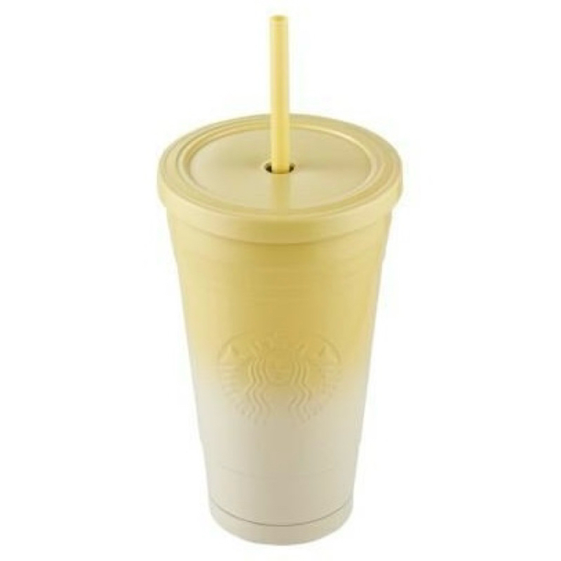 ♜現貨♖ 韓國 STARBUCKS 星巴克 透明杯 黃色 咖啡杯 隨身杯 馬克杯 杯子 保溫杯 保溫瓶 吸管杯