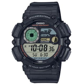 【CASIO】卡西歐 10年電力月相多功能數位休閒錶-黑 WS-1500H-1A 台灣卡西歐保固一年