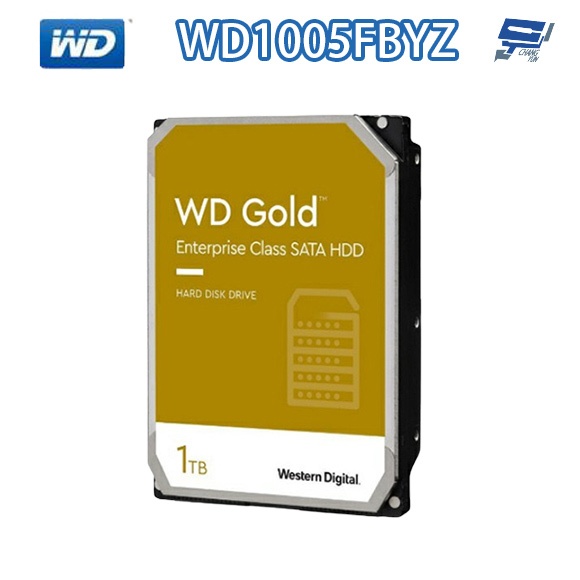 昌運監視器 WD Gold 1TB 3.5吋 金標 企業級硬碟 (WD1005FBYZ)